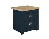 Highgate 2 Drawer Bedside-Navy