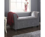 Verona diamante window seat grey chenille