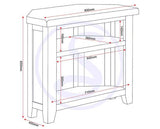 WINDSOR CORNER TV UNIT - PEBBLE GREY/OAK
