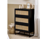Padstow 3 Drawer Chest - Black