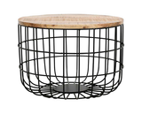 Surrey Solid Wood & Metal Wire Coffee Table