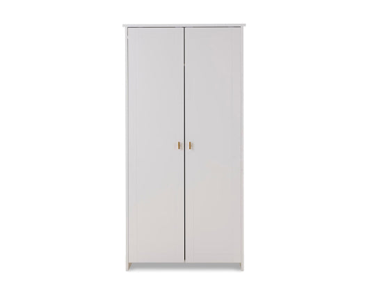 Evie Double Wardrobe - White