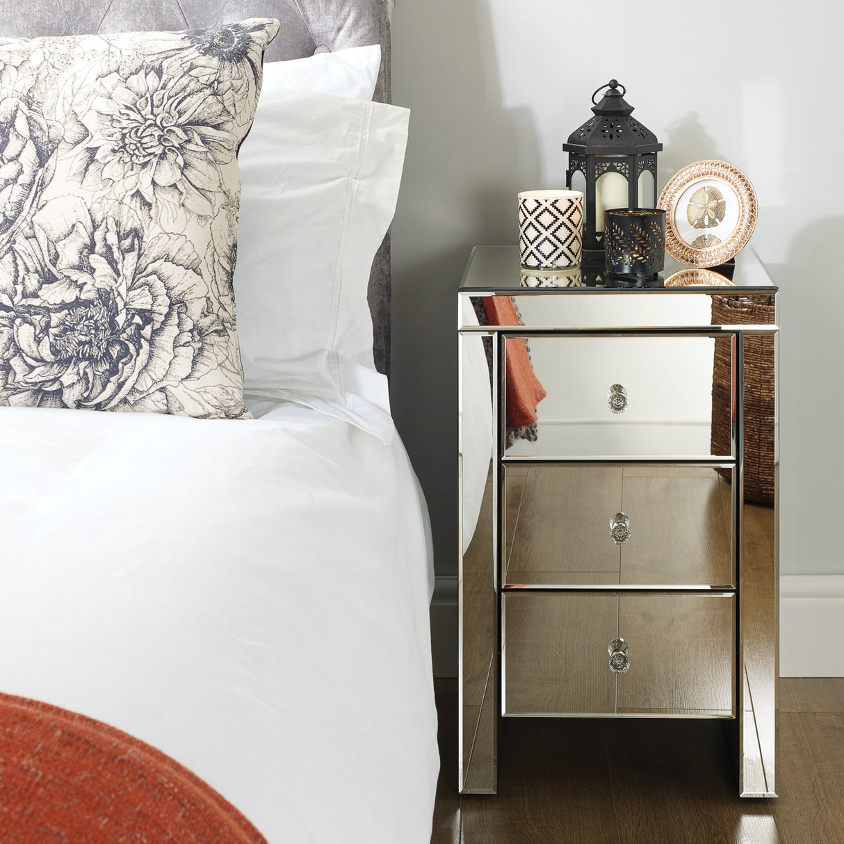 Seville 3 Drawer Bedside