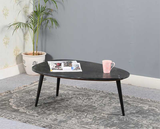 Opal Coffee Table With Black Marble Top & Metal Legs