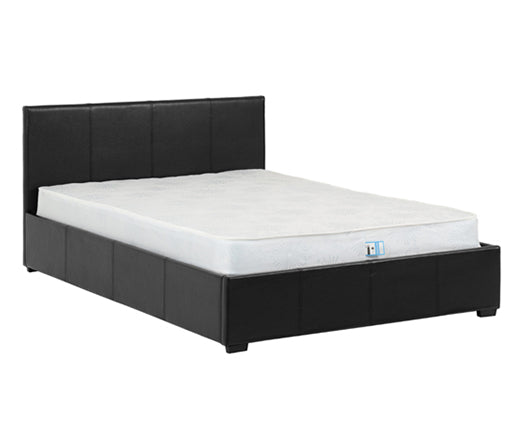 Waverley 5' Storage Bed - Black Faux Leather