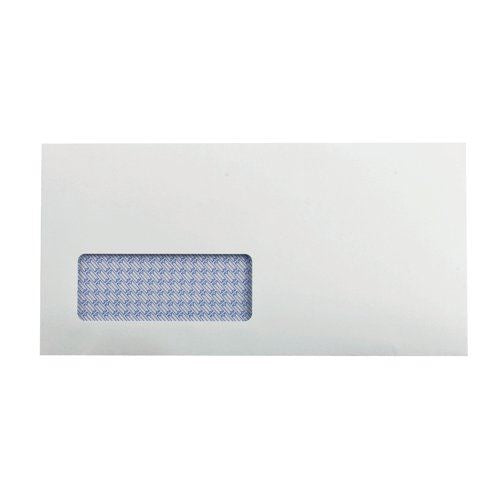 Q-Connect DL Envelopes Window Recycled Self Seal 100gsm White (Pack of 500) KF3505