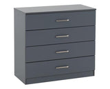 DAKOTA 2 DOOR WARDROBE BEDROOM SET - DARK GREY