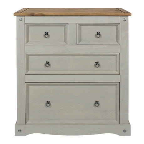 Corona Grey 2+2 Drawer Chest