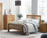 Mallory High Footend Double Bed - Oak FSC MIX 70% (INT-COC-002320)