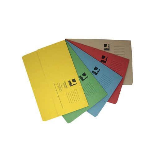 Q-Connect Document Wallets Foolscap Assorted (50 Pack) KF01490