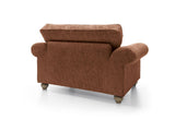 Ingrid Love Seat - Burnt Orange
