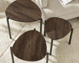 Lortte Teadrop Nesting Side Table Walnut