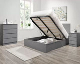 Oslo King Ottoman Bed - Grey