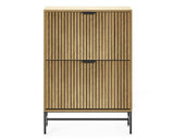 Sia 2 Door Shoe Cabinet Natural Oak Effect