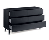 ALICIA 6 DRAWER WIDE CHEST - ANTHRACITE