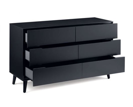 ALICIA 6 DRAWER WIDE CHEST - ANTHRACITE