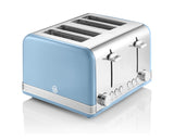 4 Slice Retro Blue Toaster