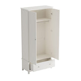Nairn White 2 door, 1 drawer wardrobe