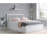 Phoenix King Ottoman Bed - White