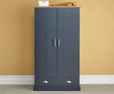 Kendal 2 Door 1 Drawer Wardrobe Slate Blue
