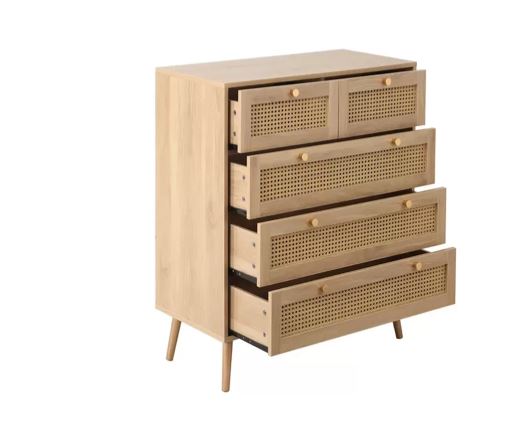 Croxley 5 Drawer Rattan Chest