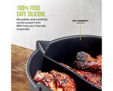 Round Solid Silicone Air Fryer Tray with Divider