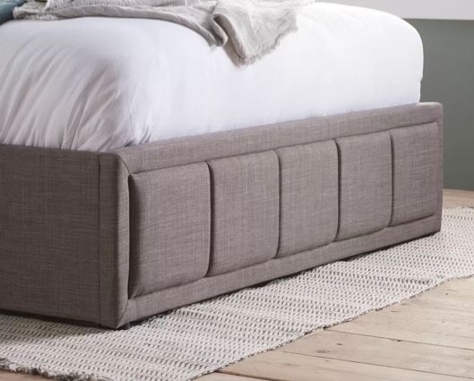 Hannover Double Ottoman Bed - Grey