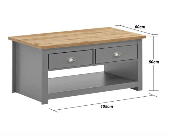 Lisbon 2 Drawer Coffee Table