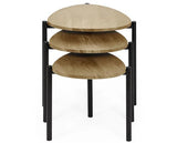 Lorette Teardrop Nesting Side Table Oak