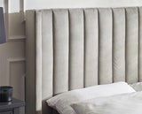 Clara Side Lift Ottoman TV Bed Light Grey - Double