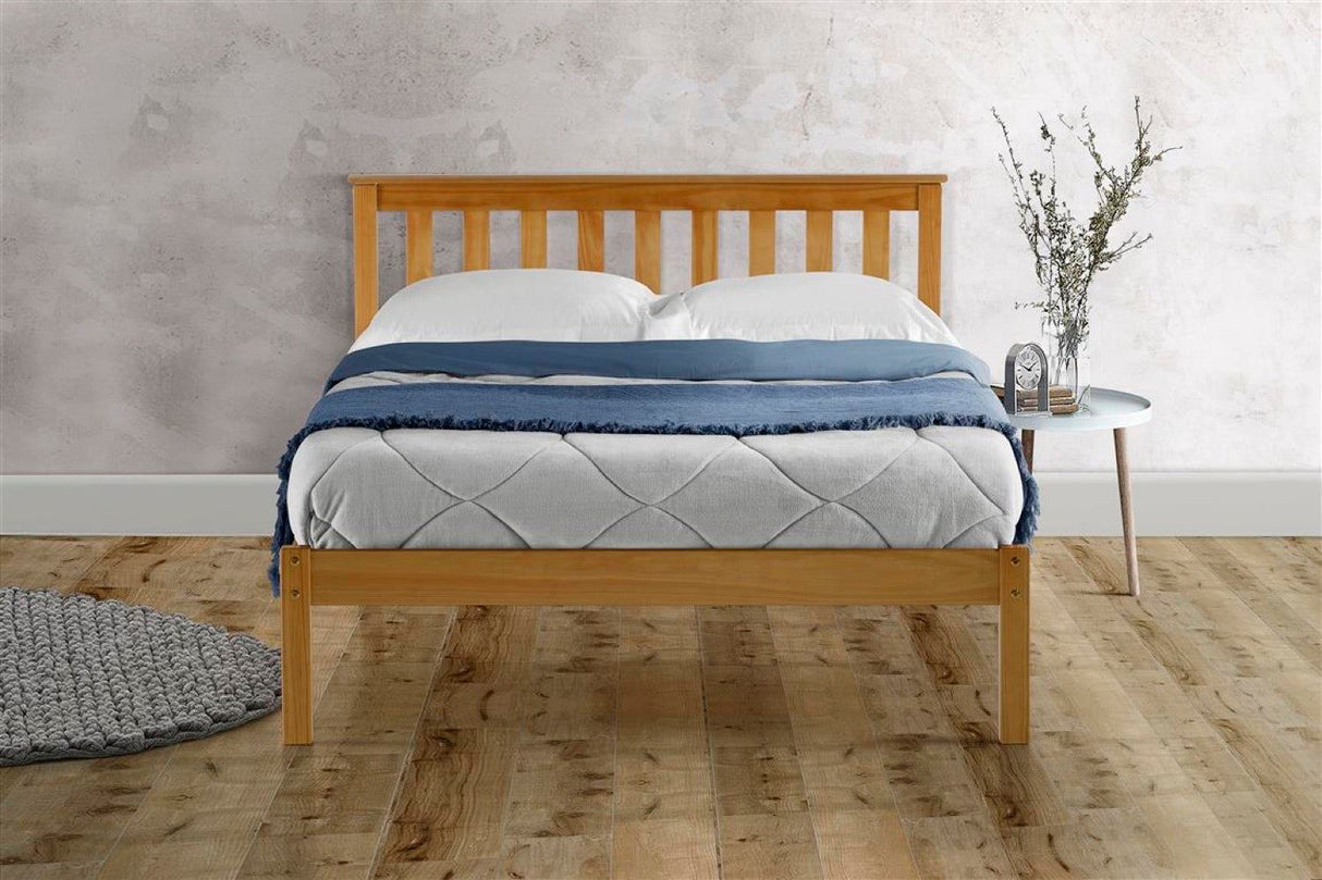 Denver Small Double Bed - Pine