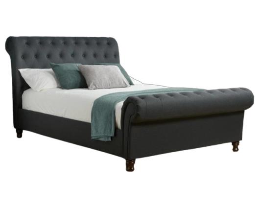 Castello Double Bed - Charcoal