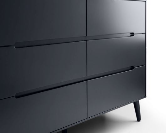 ALICIA 6 DRAWER WIDE CHEST - ANTHRACITE