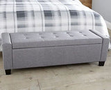Verona ottoman bench grey fabric