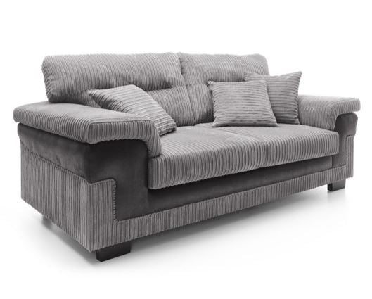 Samson 3 Seater - Black & Grey