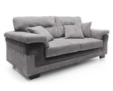 Samson 3 Seater - Black & Grey