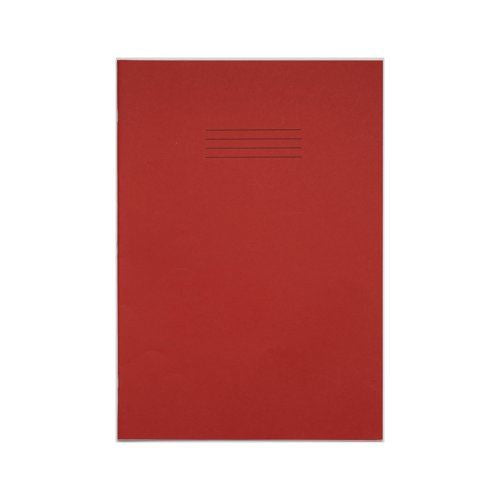 Rhino Exercise Book 8mm Ruled with Margin 80 Pages A4+ Red (Pack of 50) VDU080-200-4