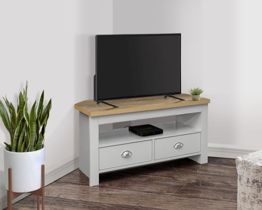 Highgate Corner TV Unit-Grey