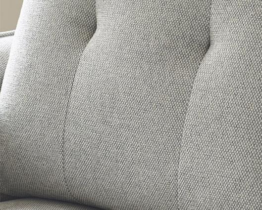 Remy Fabric 3 Seater Sofa Light Grey