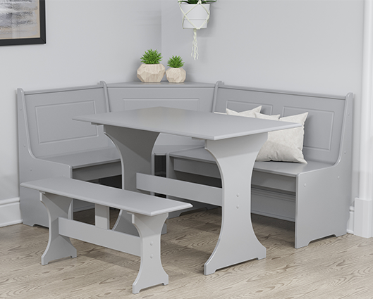 Hemington Corner Dining Set- Grey
