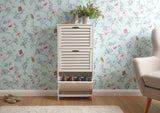 Bergen three tier shoe cabinet white