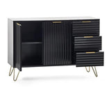 Murano Large 2 Door, 3 Drawer Sideboard Black