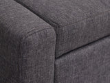 Verona ottoman bench charcoal grey fabric