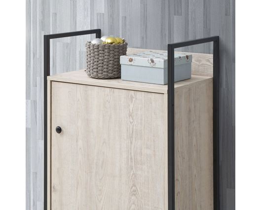 Zahra Storage Cabinet with 1 Door & 3 Shelves