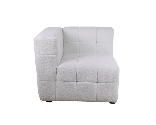 Milo 3 Seater Sofa With Footstool- White