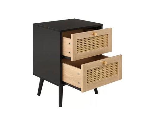 Croxley 2 Drawer Rattan Bedside
