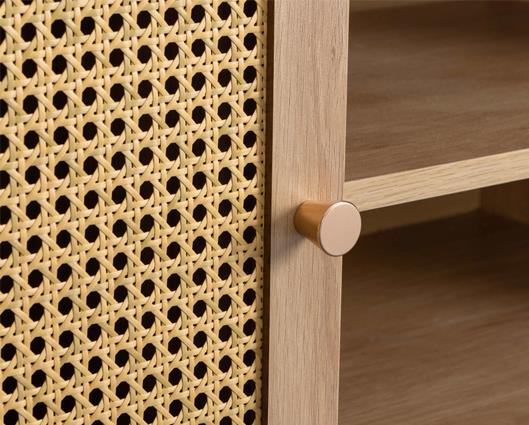 Croxley Rattan Small TV Unit - Oak