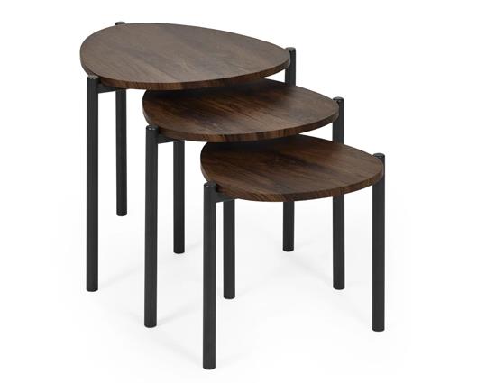 Lortte Teadrop Nesting Side Table Walnut