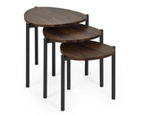 Lortte Teadrop Nesting Side Table Walnut