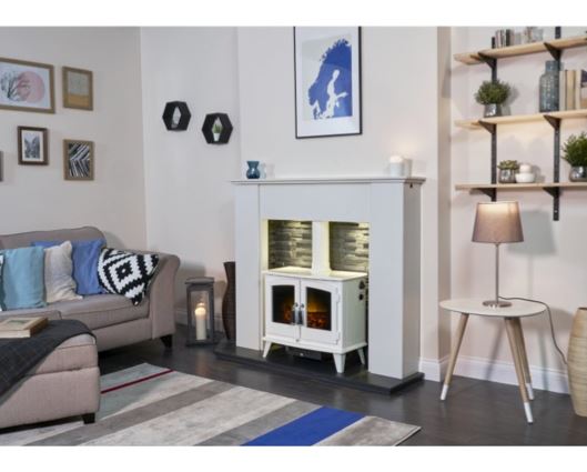 Adam Woodhouse Electric Stove in Pure White